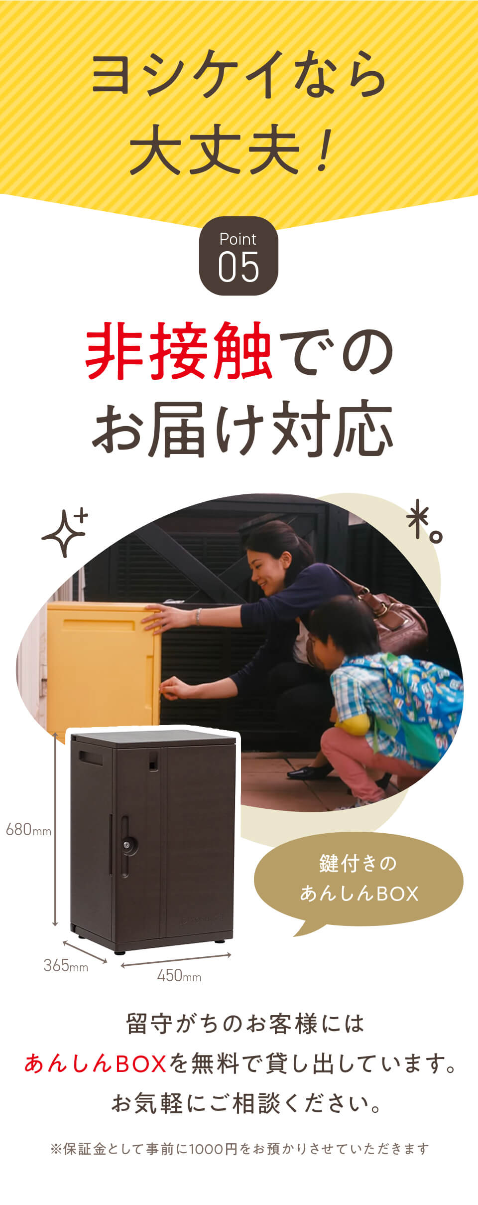 非接触でのお届け対応